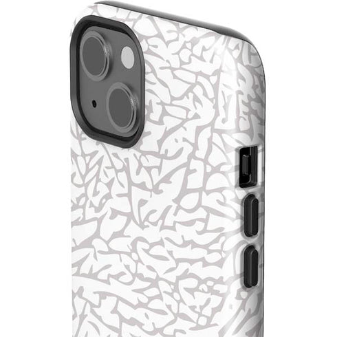 Elephant Print White iPhone 14 Plus Impact Case