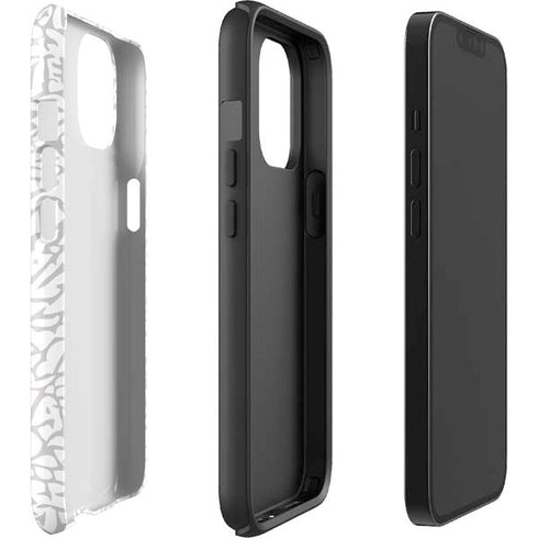 Elephant Print White iPhone 15 Plus Impact Case