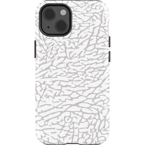 Elephant Print White iPhone 15 Impact Case