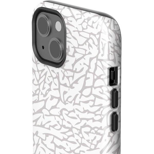 Elephant Print White iPhone 15 Impact Case