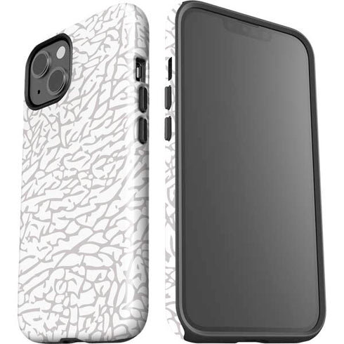Elephant Print White iPhone 14 Impact Case