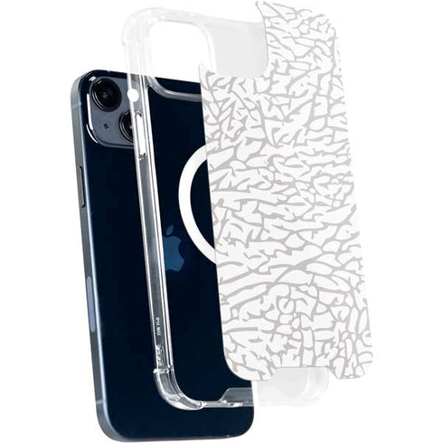 Elephant Print White iPhone 14 Plus MagSafe Case