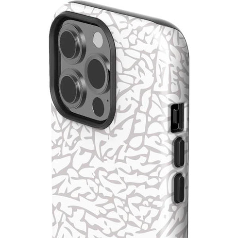 Elephant Print White iPhone 14 Pro Impact Case