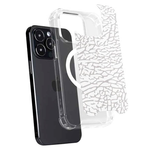 Elephant Print White iPhone 14 Pro MagSafe Case