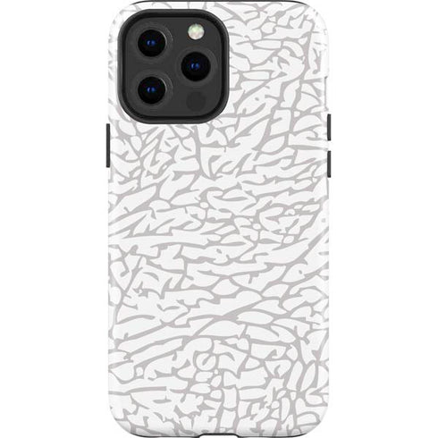 Elephant Print White iPhone 15 Pro Max Impact Case
