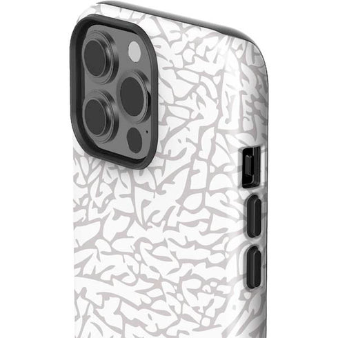 Elephant Print White iPhone 14 Pro Max Impact Case