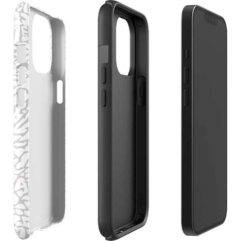 Elephant Print White iPhone 14 Pro Max Impact Case