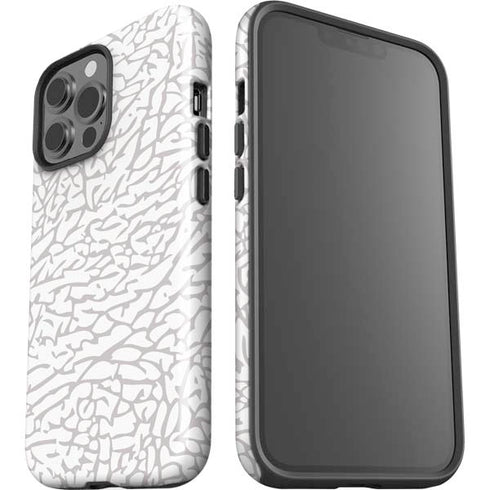 Elephant Print White iPhone 14 Pro Max Impact Case