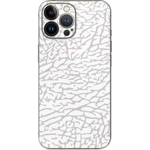 Elephant Print White iPhone 14 Pro Max Skin