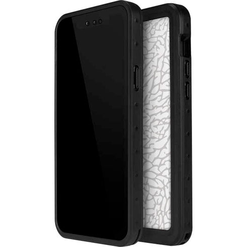 Elephant Print White iPhone 14 Pro Max Waterproof Case
