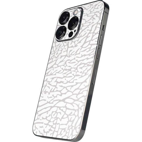 Elephant Print White iPhone 15 Pro Skin
