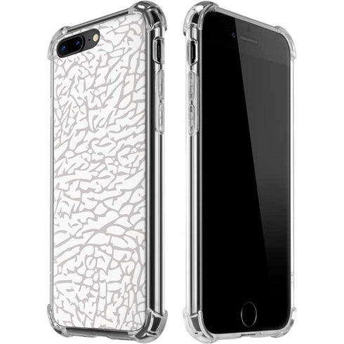 Elephant Print White iPhone 7/8 Plus Clear Case