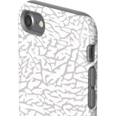 Elephant Print White iPhone SE (2nd & 3rd Gen) Pro Case
