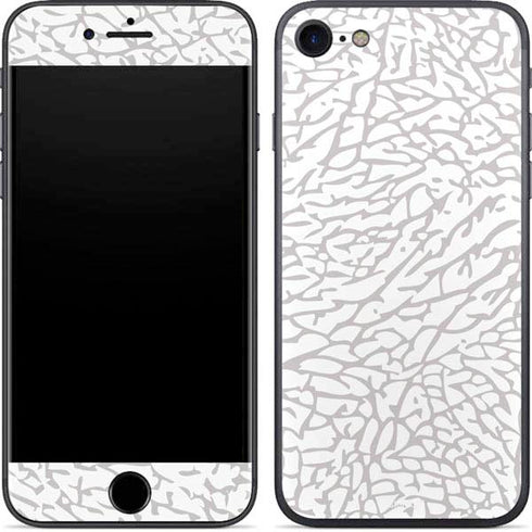 Elephant Print White iPhone SE (2nd & 3rd Gen) Skin
