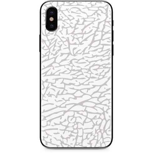 Elephant Print White iPhone X Skin