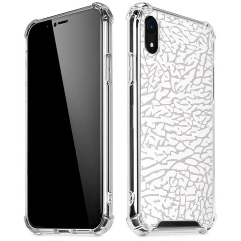 Elephant Print White iPhone XR Clear Case