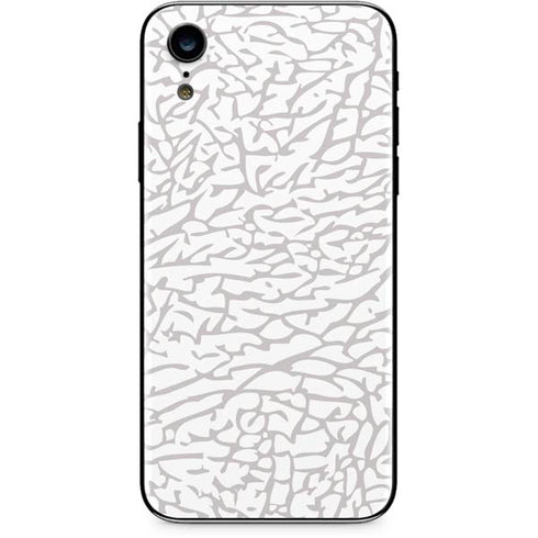 Elephant Print White iPhone XR Skin
