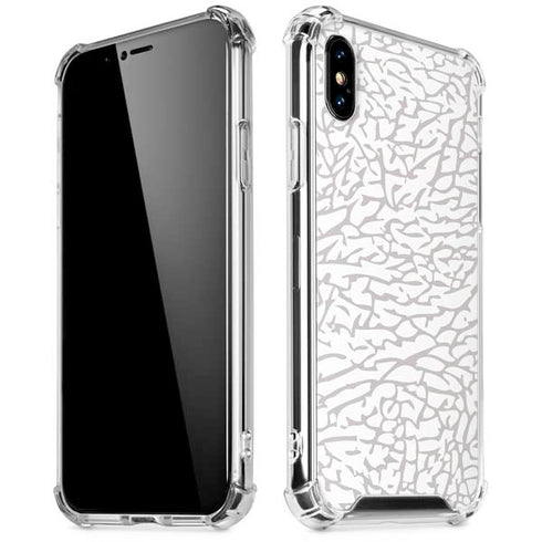 Elephant Print White iPhone XS Max Clear Case