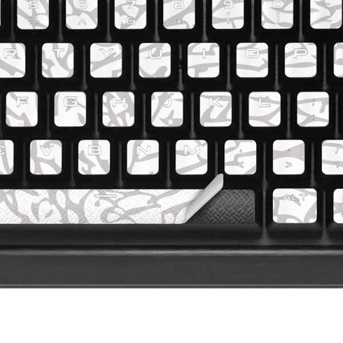 Elephant Print White K95 RGB PLATINUM Mechanical Gaming Keyboard Skin