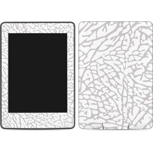 Elephant Print White Amazon Kindle Skin