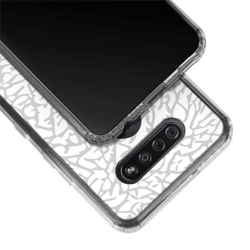 Elephant Print White LG K51/Q51 Clear Case