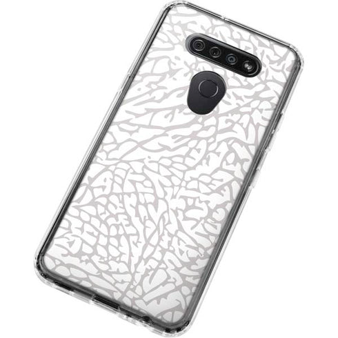 Elephant Print White LG K51/Q51 Clear Case