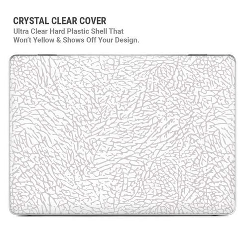 Elephant Print White MacBook Air 15in (2023-2025) Case plus Skin