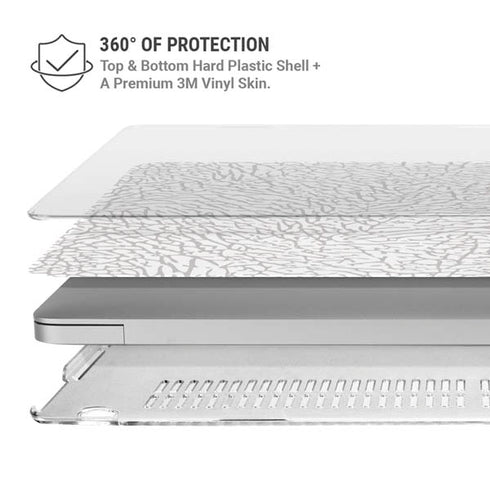 Elephant Print White MacBook Air 15in (2023-2025) Case plus Skin