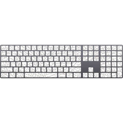 Elephant Print White Magic Keyboard with Numeric Keypad Skin