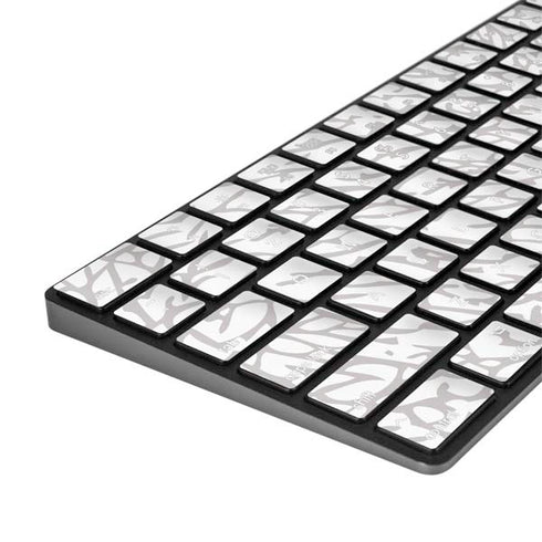 Elephant Print White Magic Keyboard with Numeric Keypad Skin