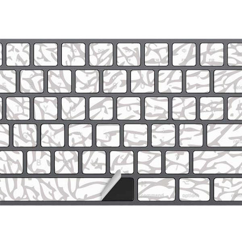 Elephant Print White Magic Keyboard with Numeric Keypad Skin