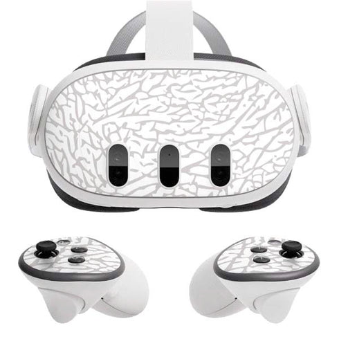 Elephant Print White Meta Quest 3 Skin