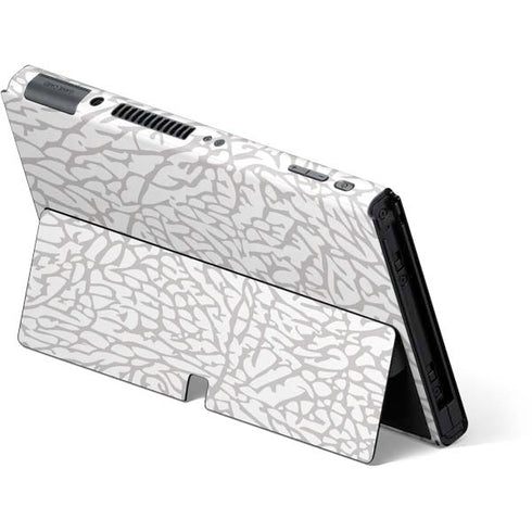 Elephant Print White Nintendo Switch OLED (2021) Skin