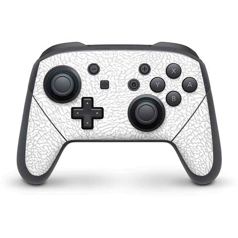 Elephant Print White Nintendo Switch Pro Controller Skin