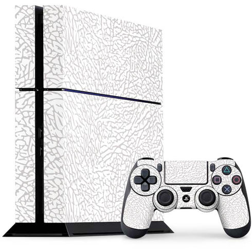 Elephant Print White PS4 Console and Controller Bundle Skin
