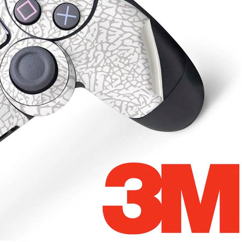 Elephant Print White PS4 Controller Skin