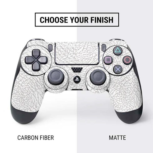 Elephant Print White PS4 Controller Skin