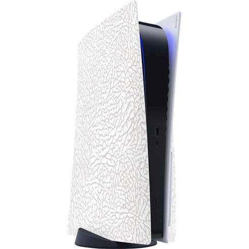 Elephant Print White PS5 Console Skin