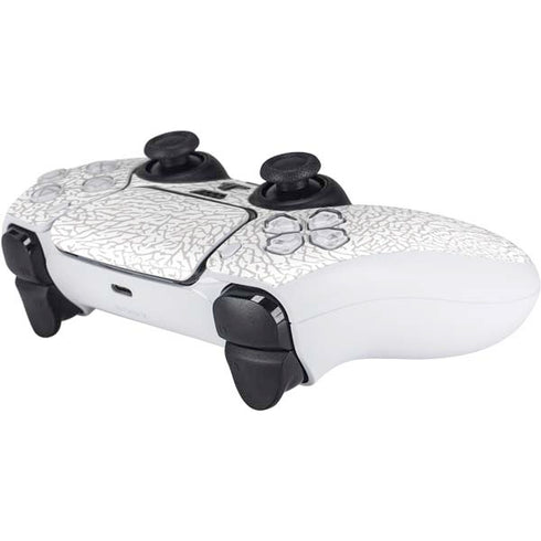 Elephant Print White PS5 Controller Skin
