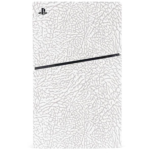 Elephant Print White PS5 Slim Disk Bundle Skin
