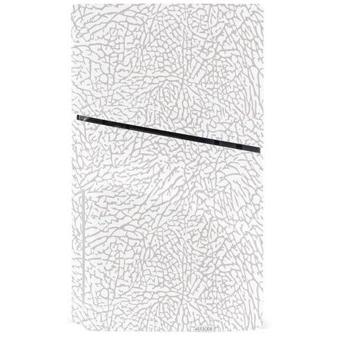 Elephant Print White PS5 Slim Disk Bundle Skin