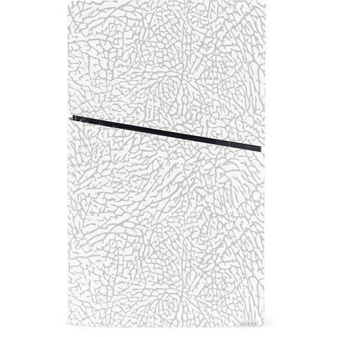 Elephant Print White PS5 Slim Digital Edition Console Skin