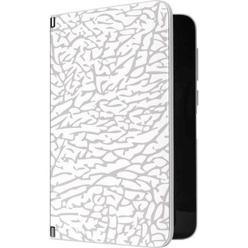 Elephant Print White Surface Duo Skin