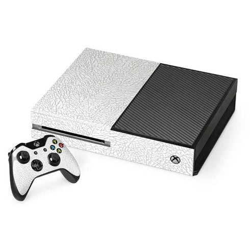 Elephant Print White Xbox One Console and Controller Bundle Skin