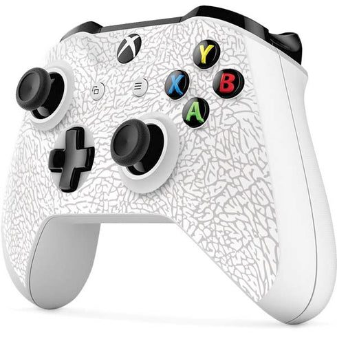 Elephant Print White Xbox One S All-Digital Edition Bundle Skin