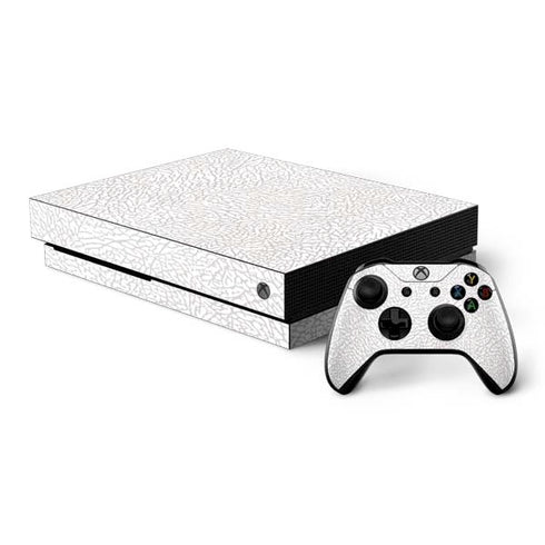Elephant Print White Xbox One X Bundle Skin