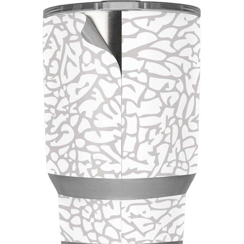 Elephant Print White Yeti 20oz Tumbler Skin