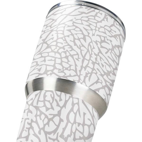 Elephant Print White Yeti 30oz Rambler Tumbler Skin