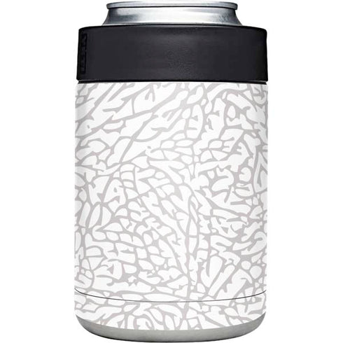 Elephant Print White Yeti Colster Can Insulator Skin