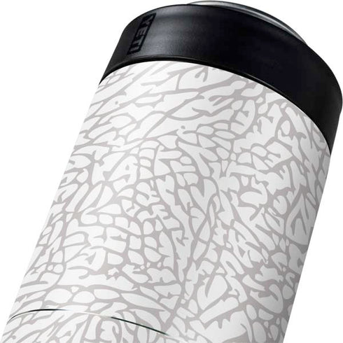 Elephant Print White Yeti Colster Can Insulator Skin